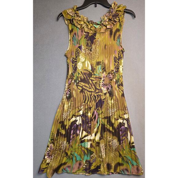 Robbie Bee Size 6 Dress Fairy Whimsy Ethereal Pleated Ruffled Collar Lined Light - Picture 7 of 8